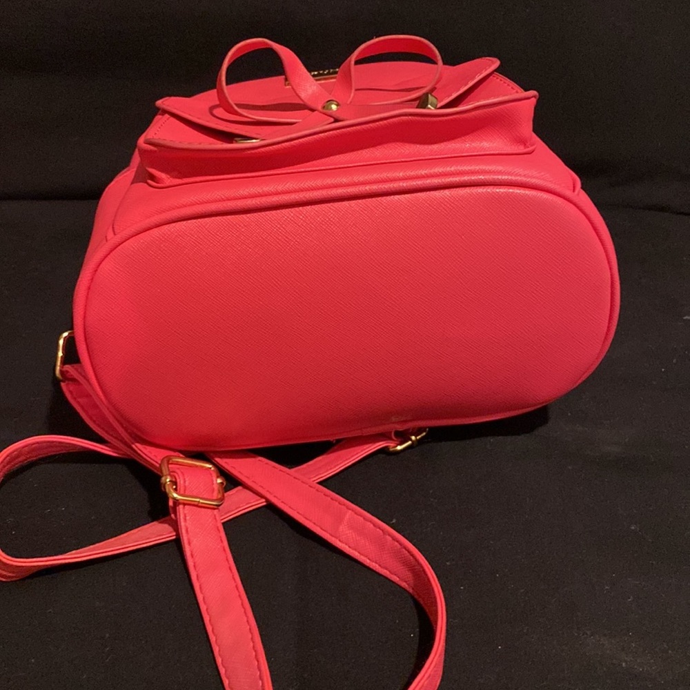 Pink mini backpack with bow - Picture 9 of 11